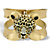 Crystal Leopard Hinged Cuff Bangle Bracelet in Gold Tone (50mm)-11 at PalmBeach Jewelry