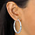 Cubic Zirconia 6-Pair Set of Round Stud and Hammered Hoop Earrings 5.88 TCW in Tri-Tone 2"-16 at PalmBeach Jewelry