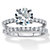 Round Cubic Zirconia 2-Piece Wedding Ring Set 2.58 TCW in Solid 10k White Gold-11 at PalmBeach Jewelry
