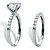 Round Cubic Zirconia 2-Piece Wedding Ring Set 2.58 TCW in Solid 10k White Gold-12 at PalmBeach Jewelry