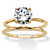 Round Cubic Zirconia 2-Piece Solitaire Wedding Ring Set 2 TCW in Solid 10k Yellow Gold-11 at PalmBeach Jewelry