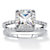 Princess-Cut Cubic Zirconia 2-Piece Wedding Ring Set 2.15 TCW in Solid 10k White Gold-11 at PalmBeach Jewelry