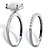 Princess-Cut Cubic Zirconia 2-Piece Wedding Ring Set 2.15 TCW in Solid 10k White Gold-12 at PalmBeach Jewelry