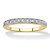 Diamond Accent Single Row Ring Band in 18k Gold over Sterling Silver-11 at PalmBeach Jewelry