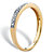 Diamond Accent Single Row Ring Band in 18k Gold over Sterling Silver-12 at PalmBeach Jewelry