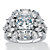 Cushion-Cut Cubic Zirconia 2-Piece Jacket Wedding Ring Set 4.76 TCW in Platinum over Sterling Silver-11 at PalmBeach Jewelry