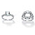 Cushion-Cut Cubic Zirconia 2-Piece Jacket Wedding Ring Set 4.76 TCW in Platinum over Sterling Silver-15 at PalmBeach Jewelry