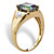 SETA JEWELRY Men's Emerald-Cut Genuine Mystic Fire Topaz Ring 3.20 TCW in 18k Gold over Sterling Silver-12 at Seta Jewelry