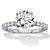 Round Created White Sapphire Engagement Ring 2.69 TCW in Platinum over Sterling Silver-11 at PalmBeach Jewelry