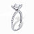 Princess-Cut Created White Sapphire Engagement Ring 2.44 TCW in Platinum over Sterling Silver-12 at PalmBeach Jewelry