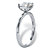 Princess-Cut Created White Sapphire Solitaire Engagement Ring 2 TCW in Platinum over Sterling Silver-12 at PalmBeach Jewelry