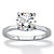 Round Created White Sapphire Solitaire Engagement Ring 2 TCW in Platinum over Sterling Silver-11 at PalmBeach Jewelry