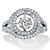 Round CZ in Motion Cubic Zirconia Double Halo Ring 1.74 TCW in Platinum over Sterling Silver-11 at PalmBeach Jewelry