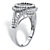 Round CZ in Motion Cubic Zirconia Double Halo Ring 1.74 TCW in Platinum over Sterling Silver-12 at PalmBeach Jewelry