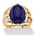 Men's Oval-Cut Genuine Blue Lapis Cabochon Ring Gold-Plated-11 at PalmBeach Jewelry