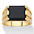 Men's Emerald-Cut Simulated Black Onyx Rectangle Ring Gold-Plated-11 at PalmBeach Jewelry