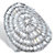 Round and Baguette-Cut Cubic Zirconia Cluster Dome Ring 11.05 TCW Platinum-Plated-15 at PalmBeach Jewelry