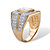 Men's 4.76 TCW Emerald-Cut Cubic Zirconia Grid Ring in 14k Gold over Sterling Silver-12 at PalmBeach Jewelry