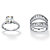 Round Cubic Zirconia 2-Piece Multi-Row Jacket Wedding Ring Set 4.26 TCW in Platinum over Sterling Silver-16 at PalmBeach Jewelry