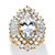 Marquise-Cut Cubic Zirconia Ballerina Ring with Tapered Baguette Accents 12.88 TCW Gold-Plated-11 at PalmBeach Jewelry