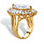 Marquise-Cut Cubic Zirconia Ballerina Ring with Tapered Baguette Accents 12.88 TCW Gold-Plated-12 at PalmBeach Jewelry