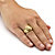 Men's Oval-Shaped Genuine Jasper Cabochon Yellow Gold-Plated Classic Ring-13 at PalmBeach Jewelry