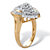 Round Diamond Cluster Bypass Ring 1/10 TCW in Solid 10k Yellow Gold-12 at PalmBeach Jewelry