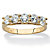 Round Cubic Zirconia Single Row Ring Band 1.25 TCW in Solid 10k Yellow Gold-11 at PalmBeach Jewelry