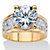 Round Cubic Zirconia Bridge Engagement Ring 6.96 TCW Gold-Plated-11 at PalmBeach Jewelry