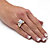 Round Cubic Zirconia Bridge Engagement Ring 6.96 TCW Gold-Plated-13 at PalmBeach Jewelry