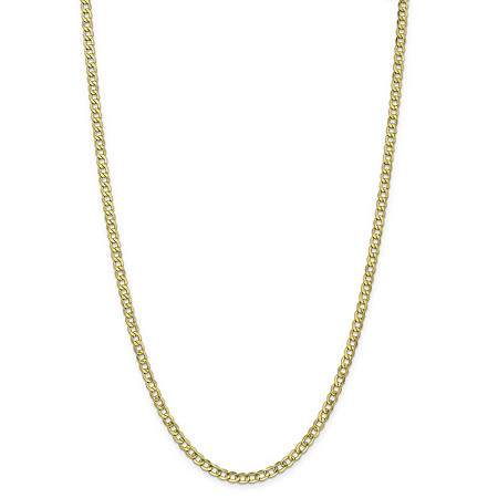 Curb-Link Chain Necklace in 10k Yellow Gold 20" (4.25mm) at Direct Charge presents PalmBeach