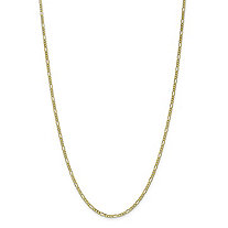 Figaro-Link Chain Necklace in 10k Yellow Gold 16" (2.5mm)