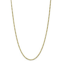 Figaro-Link Chain Necklace in 10k Yellow Gold 18" (2.5mm)