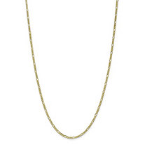 Figaro-Link Chain Necklace in 10k Yellow Gold 20" (2.5mm)