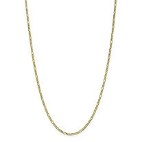 Figaro-Link Chain Necklace in 10k Yellow Gold 24" (2.5mm)