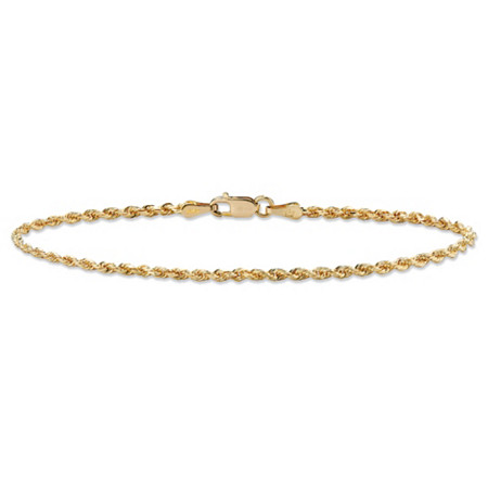 Rope Bracelet in Solid 10k Yellow Gold 8" (2mm) at PalmBeach Jewelry