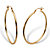 Polished Tubular Hoop Earrings in Gold Tone over Sterling Silver 1 5/8"-11 at PalmBeach Jewelry