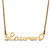 Polished Personalized Nameplate Necklace in Solid 10k Yellow Gold 18"-11 at PalmBeach Jewelry