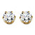 SETA JEWELRY Round Cubic Zirconia Solitaire Stud Earrings 4 TCW in 14k Gold over Sterling Silver-11 at Seta Jewelry