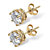 SETA JEWELRY Round Cubic Zirconia Solitaire Stud Earrings 4 TCW in 14k Gold over Sterling Silver-12 at Seta Jewelry