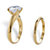 Round Cubic Zirconia 2-Piece Solitaire Wedding Ring Set 3 TCW in 14k Gold over Sterling Silver-12 at PalmBeach Jewelry