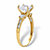 Princess-Cut Cubic Zirconia Engagement Ring 1.80 TCW in Solid 10k Yellow Gold-12 at PalmBeach Jewelry