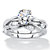 Round Cubic Zirconia 2-Piece Twisted Vine Wedding Set 1.90 TCW in Sterling Silver-11 at PalmBeach Jewelry