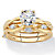 Round Cubic Zirconia 2-Piece Twisted Vine Wedding Ring Set 1.90 TCW in Gold-Plated  Sterling Silver-11 at PalmBeach Jewelry