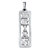 Personalized Vertical Name Pendant in Sterling Silver 2"-11 at PalmBeach Jewelry