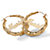 Personalized Bamboo Hoop Earrings in Gold Tone Over Sterling Silver  (1 1/2")-12 at PalmBeach Jewelry