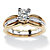 1 TCW Round Cubic Zirconia Solitaire Engagement Ring in 18k Gold-Plated-11 at Direct Charge presents PalmBeach