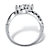 Round Cubic Zirconia 2-Stone Bypass Promise Ring 1.20 TCW in Platinum over Sterling Silver-12 at PalmBeach Jewelry