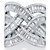 Tapered Baguette Cubic Zirconia Channel-Set Crossover Highway Ring 5.95 TCW in Platinum over Sterling Silver-11 at PalmBeach Jewelry