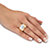 Round Cubic Zirconia Wide Multi-Row Ring 8.99 TCW in 18k Gold over Sterling Silver-13 at PalmBeach Jewelry